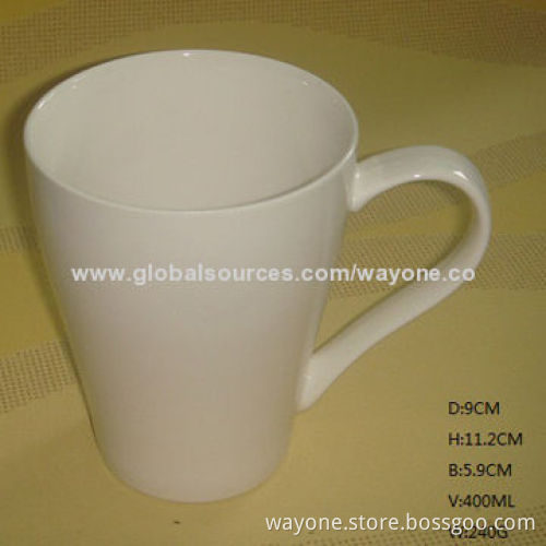 New Tankard Ceramic Mug, Fashionable Shape, Made of New Bone, Fine China and Porcelain, Food Safe